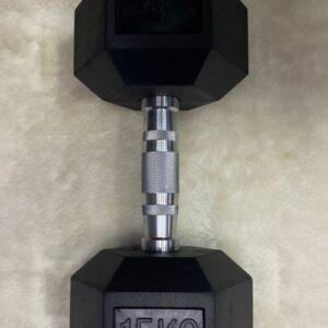 Mancuernas exagonales encauchetadas 15K sport fitness par