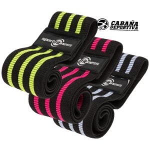 SET DE BANDAS ELASTICAS EN TELA X3 SPORTFITNESS