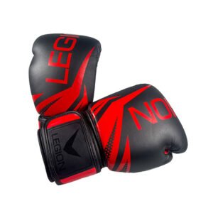 GUANTES DE BOXEO LEGION ROJO-NEGRO  12-14 OZ