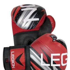 GUANTES DE BOXEO LEGION NEGRO-ROJO 16OZ