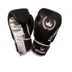 GUANTE DE BOXEO WONDER NEGRO-PLATA 8-12-14 OZ